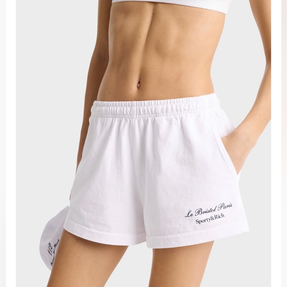 Sporty & Rich - Faubourg Disco Short - White/Navy - S